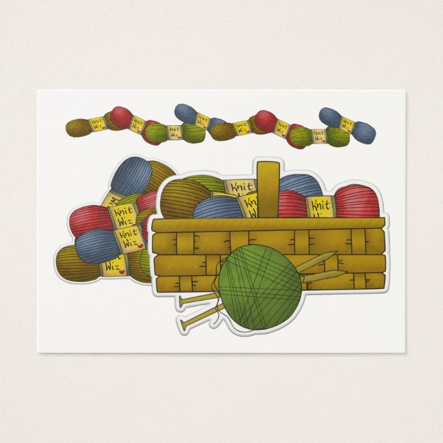 Boîtier cadeau tricot / Carte d'artisanat (Devant)