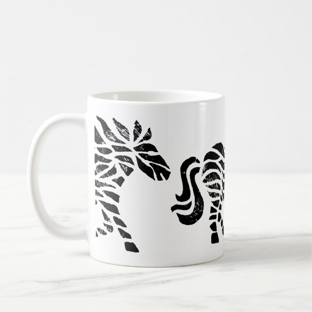 Boîtier de cheval Abstrait Imprimer Mug (Gauche)