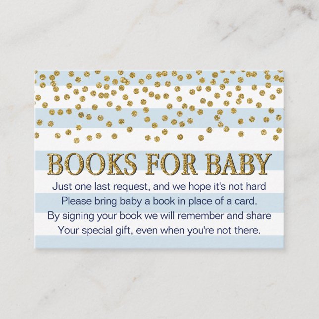 Boîtier de la carte de demande de Baby shower Blue (Devant)