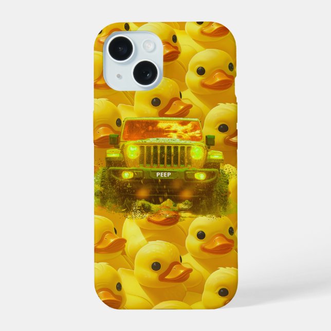 Boîtier de téléphone 4x4 jaune (Verso)