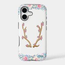 Boîtier de téléphone à motif de bois de cerf flora