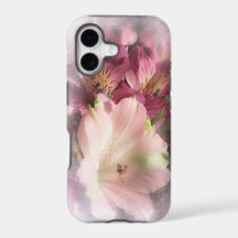 Boîtier de téléphone cellulaire rose péruvien Lys