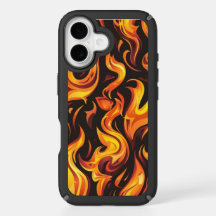 Boîtier de téléphone de conception de feu 3d