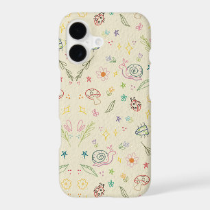 Boîtier de téléphone Doodles Champignon Escargot d