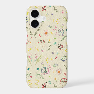 Boîtier de téléphone Doodles Champignon Escargot d