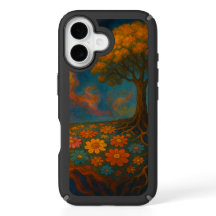 Boîtier de téléphone durable avec art floral