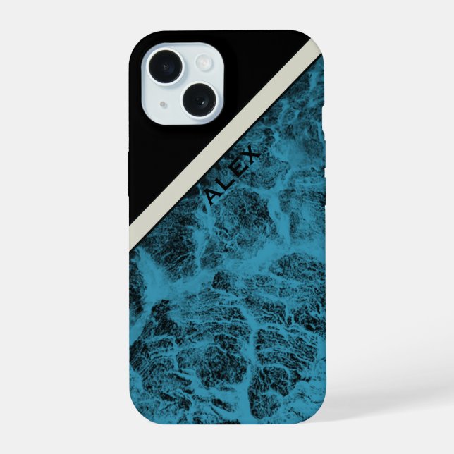 Boîtier de téléphone "Wood Turquoise" (Verso)