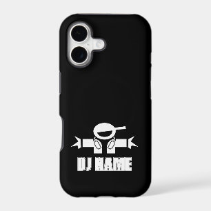 Boîtier iPhone 17 avec logo de DJ musical personna