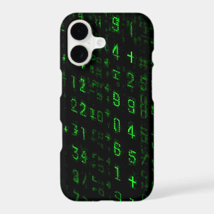Boîtier iPhone 17 avec motif de codage vert – Tech