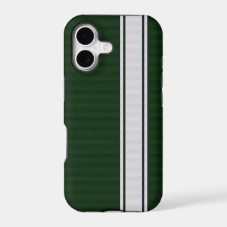 Boîtier iPhone 5 rayure fibre de carbone verte et