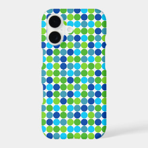 Boîtier iPhone 7 à pois bleu et vert