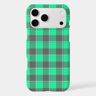 Boîtier iPhone à carreaux vert printemps et noir F