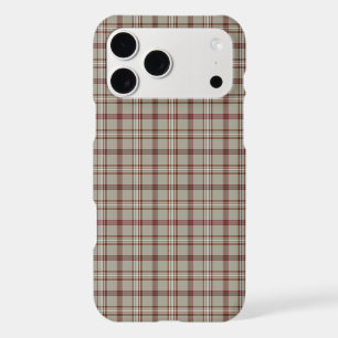 Boîtier iPhone à motif carreaux classique marron b