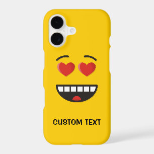 Boîtier iPhone avec visage souriant aux yeux en fo