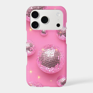 Boîtier iPhone Boule Disco Rose Étincelle Y2K