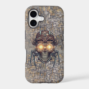 Boîtier iPhone crâne Mondrian Cyberpunk