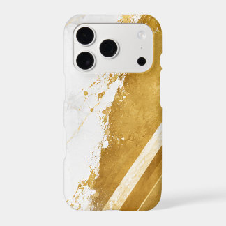Boîtier iPhone en marbre blanc et or de luxe