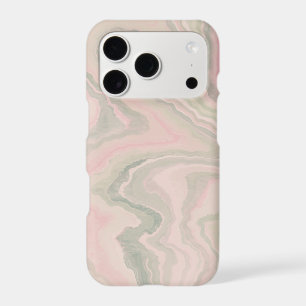 Boîtier iPhone en marbre rose doux – Pierre pastel