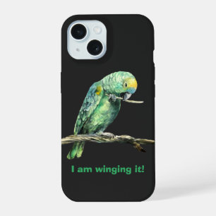 Boîtier iPhone pour perroquet vert