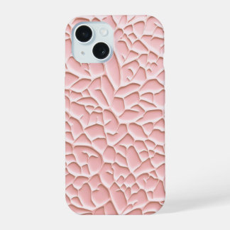 Boîtier iPhone Rose Tendre avec Relief Texturé