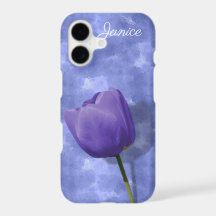 Boîtier iPhone X Tulipe Ultra Violet