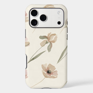 Boîtier minimaliste floral pour iPhone 17 Pro Max
