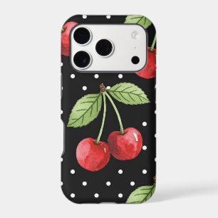 Boîtier pour iPhone 17 Cherry Polka Dot