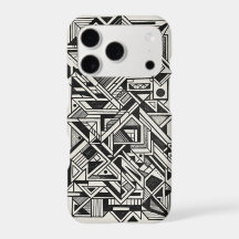 Boîtier slim pour iPhone 17 Pro Géométrique Noir B