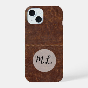 Boîtier téléphonique en cuir Brown avec réglage ce