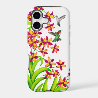 Boîtiers iPhone de Colibris dans les fleurs de lys