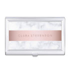 bande rose de faux d'or de marbre blanc élégant