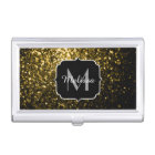 Monogramme doré foncé jaune faux parties scintilla