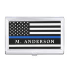 Policier Personnalisé Ligne Bleue Mince