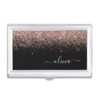 Rose Gold Blush Pink Parties scintillant Script Mo