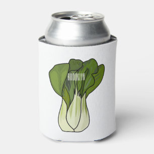 Bok choy cartoon illustration can cooler