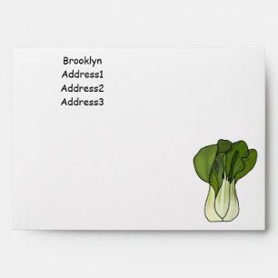Bok choy cartoon illustration envelope