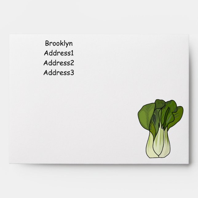 Bok choy cartoon illustration envelope (Front)
