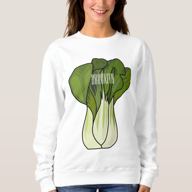 Bok choy cartoon illustration  sweatshirt (Front)