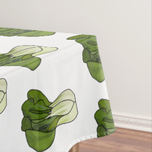 Bok choy cartoon illustration tablecloth