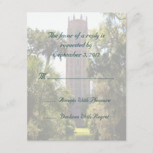 Bok Tower Wedding RSVP Personalized Card