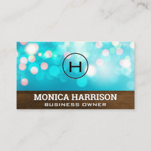 Boke Background Wood Panel Business Card