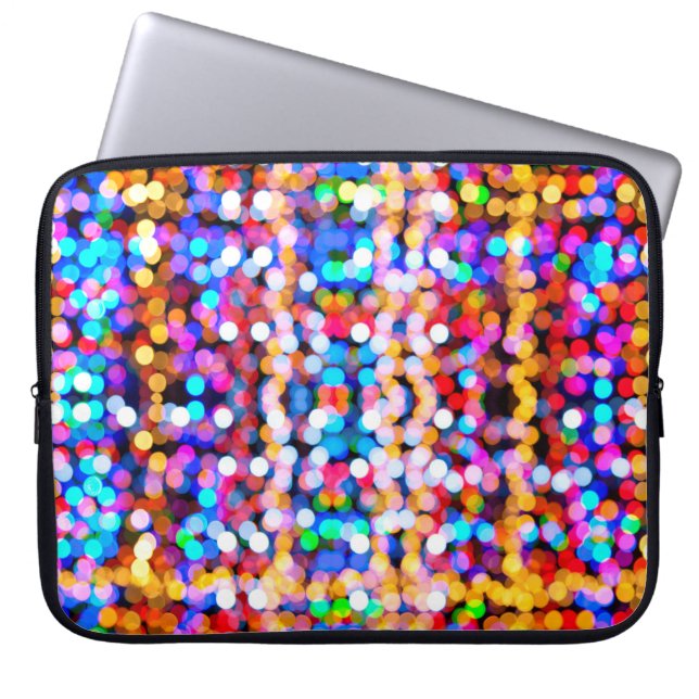 Bokeh abstract background blur laptop sleeve (Front)