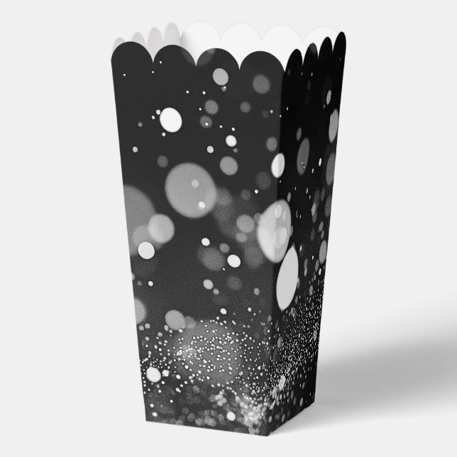 Bokeh Blizzard Background - Grey Favor Box (Back)