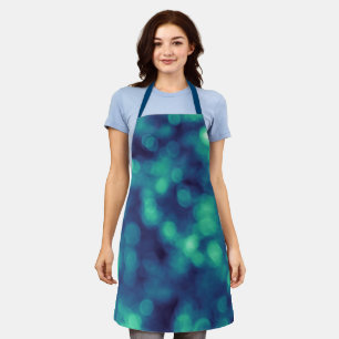 Bokeh Blur Photo Texture Chic Teal Abstract Modern Apron