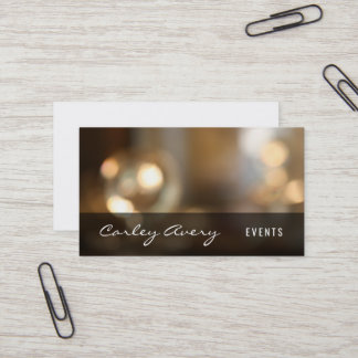 Bokeh & Blurred Glass Bottles Reflecting Light Business Card