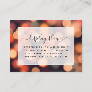 Bokeh Bridal Shower Enclosure Card