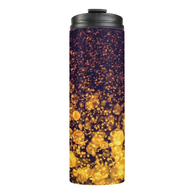 Bokeh Brilliance: Abstract Light Play Thermal Tumbler (Front)