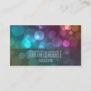 "Bokeh" Business Card - Rainbow