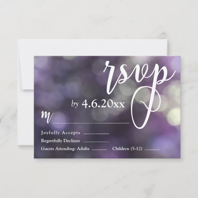 Bokeh clair et typographie 32 RSVP (Devant)