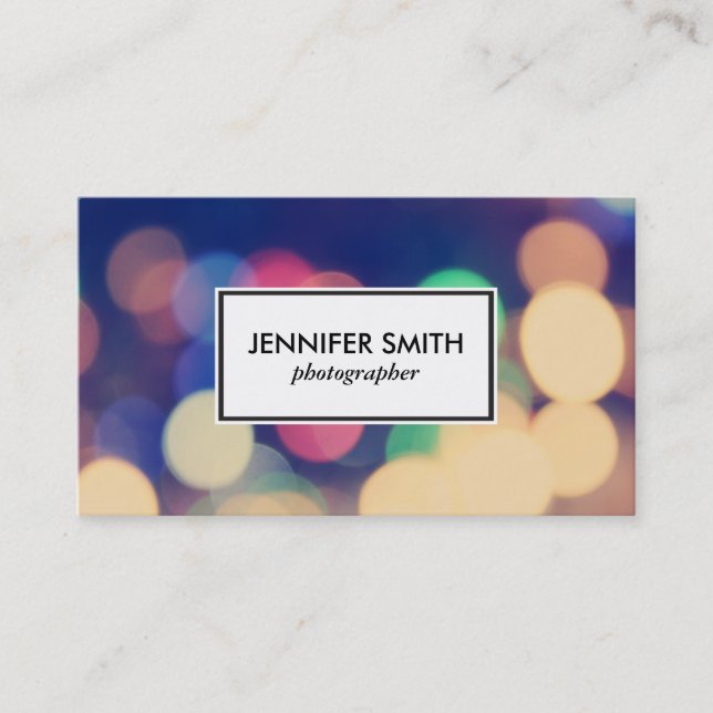 Bokeh | Colourful II Business Card (Front)